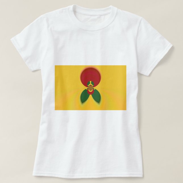T-shirt Rasta Colours Art Abstrait Imprimer (Design devant)