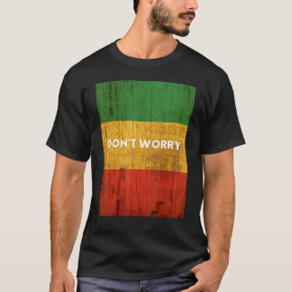 T-shirt Rasta Couleurs Reggae Ne Pas S'Inquiéter Îles Rast