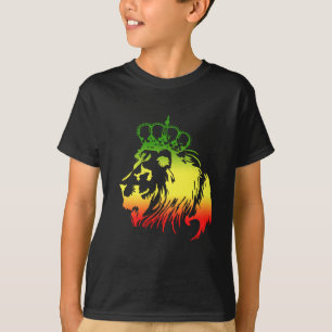 T-shirt RASTA Lion de Juda Rouge Or Vert