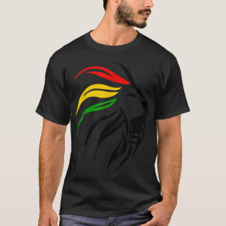 T-shirt Rasta Lion Rastafari Cadeau de couleurs pour Régga