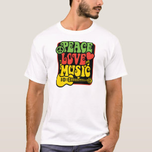T-shirt Rasta PEACE-LOVE-MUSIQUE