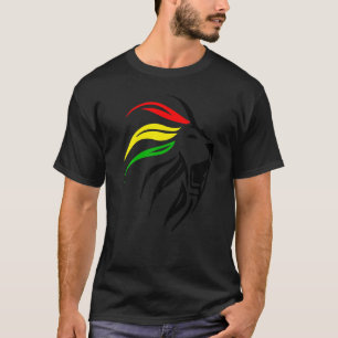 T-shirt Rasta Reggae Lion Art Pour Rastafari