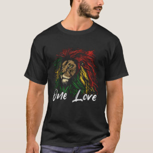 T-shirt Rasta Reggae Lion De Juda Rastafari Racines Hippie