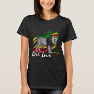 T-shirt Rasta Reggae Lion De Judah Rastafari Fierté Jamaïc