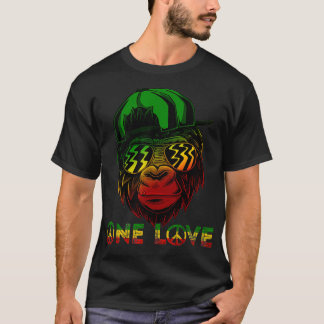 T-shirt Rasta Reggae Singe One Love Jamaïque Music Headpho