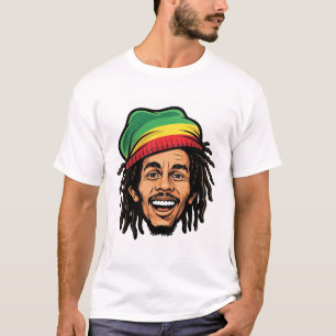 T-shirt Rasta Roots & Reggae Rhythms - Iconique Bob Marley