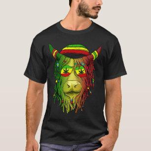 T-shirt Rasta Scottish Highland Cow Scottish Stoner Cow
