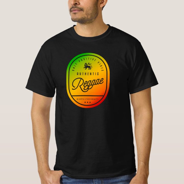 T-shirt Rasta University Authentic Rasta Colours Reggae (Devant)