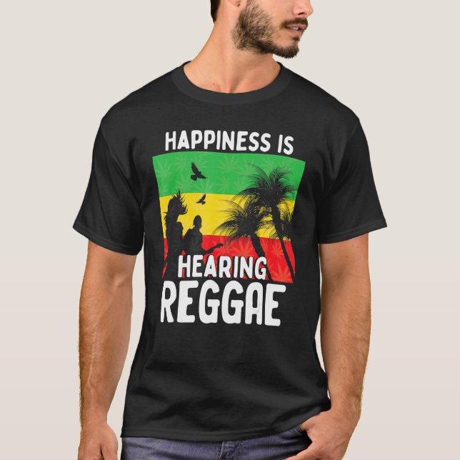 T-shirt Rastafari Caraïbes Rasta Reggae Musique Aimer Jama (Devant)