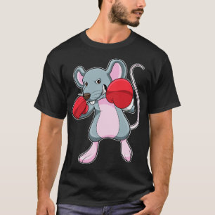 T-shirt Rat à la boxe avec gants de boxe