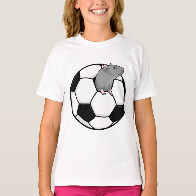 T-shirt Rat avec balle de football (Devant)