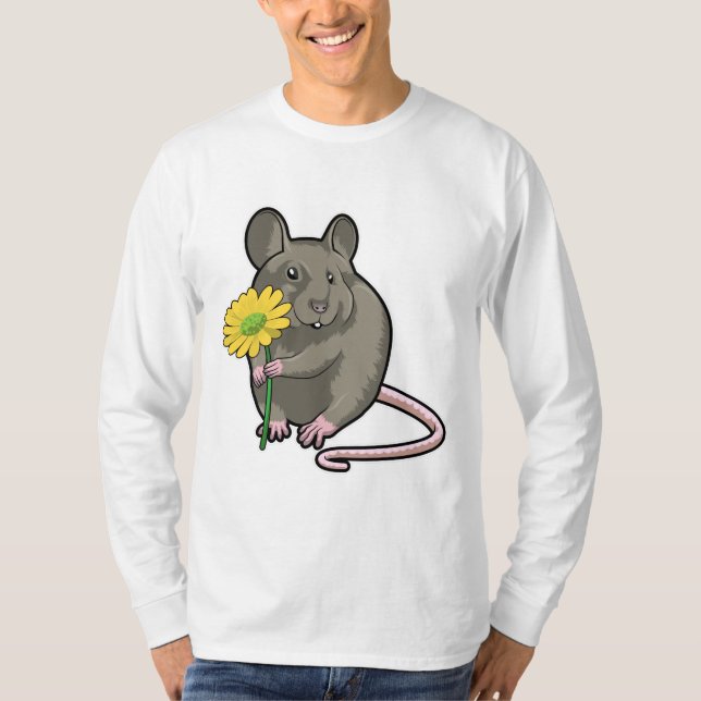 T-shirt Rat avec fleurs jaunes (Devant)