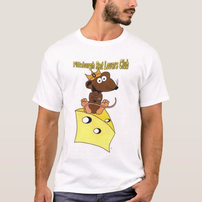 T-shirt Rat Brown foncé de club d'amants de rat de (Devant)