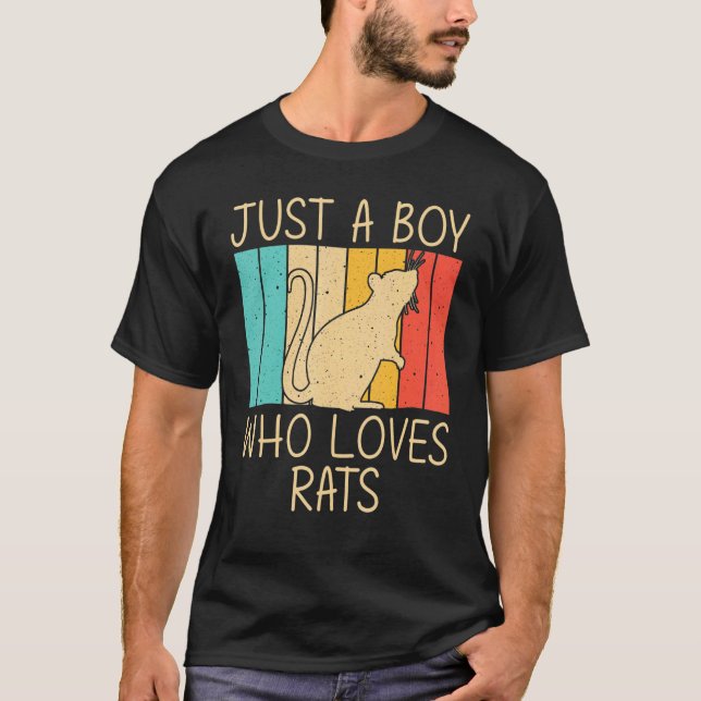 T-shirt Rat Cute Pour Garçons Enfants Souris Rat River Rat (Devant)