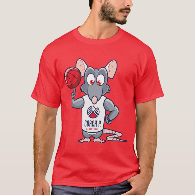 T-shirt Rat de gymnase de basket-ball du car P - rouge (Devant)