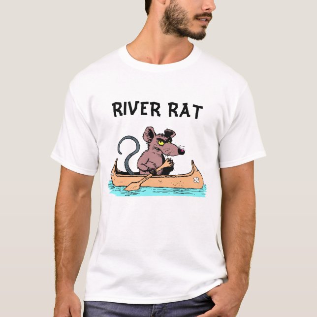 T-SHIRT RAT DE RIVIÈRE DANS LE CANOË (Devant)