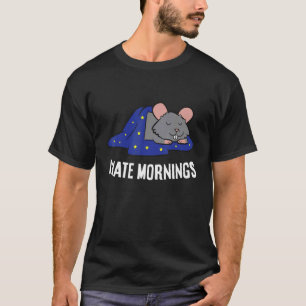 T-shirt Rat Fatigué Rat Je Déteste Matin