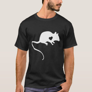 T-shirt Rat Heart Love Rodent Rat Lover Souris Animal Rat