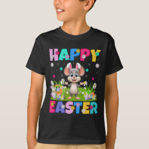 T-shirt Rat Joyeuses Pâques Chasse aux œufs Lapin Oreille