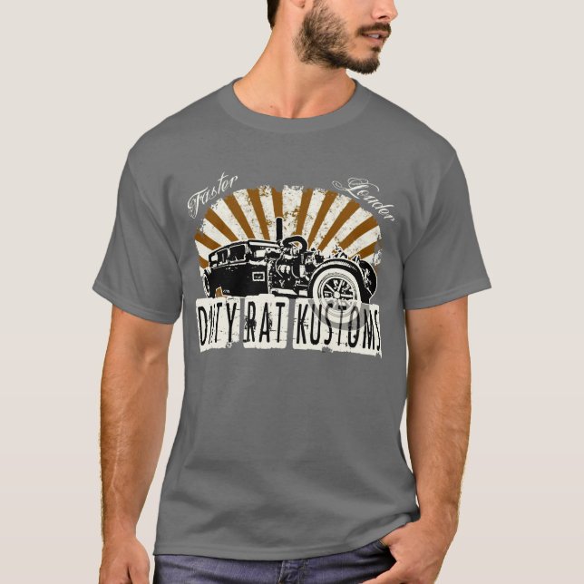 T-shirt Rat sale Kustoms - plus rapidement, plus fort (Devant)