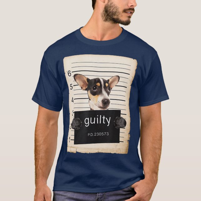 T-shirt Rat terrier chien Chien mug tiré mauvais chien (Devant)