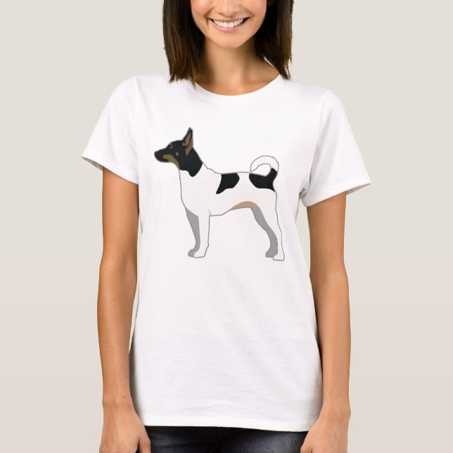 T-shirt Rat Terrier Conception de la silhouette de base de (Devant)