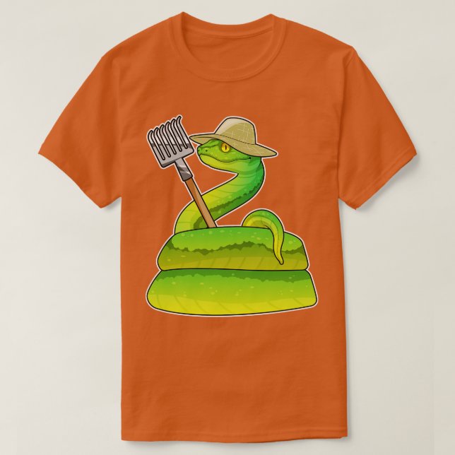 T-shirt Râteau de cultivateur de serpents (Design devant)