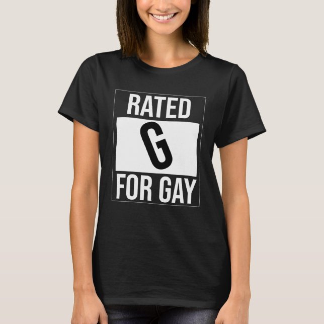 T-shirt Rated G for Gay  Gay (Devant)