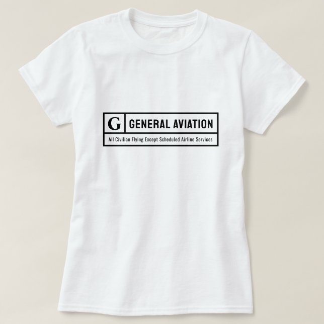 T-shirt Rated G for General Aviation (Design devant)