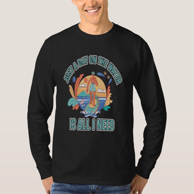 T-shirt Rather be paddling find me on the board summer vac (Devant)