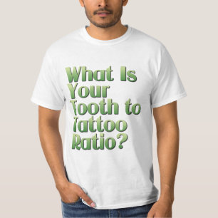 T-shirt Ratio dent/tatouage