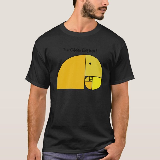 T-shirt Ratio d'or Eléphant Fibonacci (Devant)