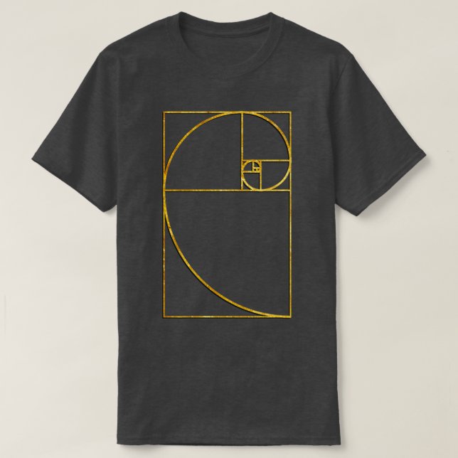 T-shirt Ratio d'or Spirale sacrée Fibonacci 1 (Design devant)