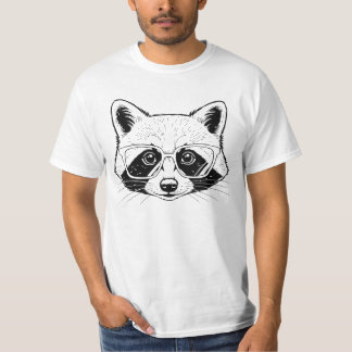 T-shirt Raton laveur cool avec lunettes