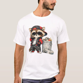 T-shirt Raton laveur cool se détendant sur du K-Pop