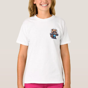 T-shirt Raton laveur de gym transpirant haltérophilie enfa