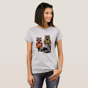 T-shirt Raton laveur : Duo Dynamique