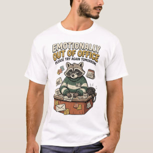 T-shirt Raton laveur émotivement absent du bureau