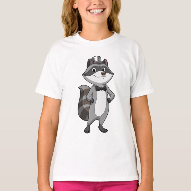 T-shirt Raton laveur en marié avec cravate (Devant)