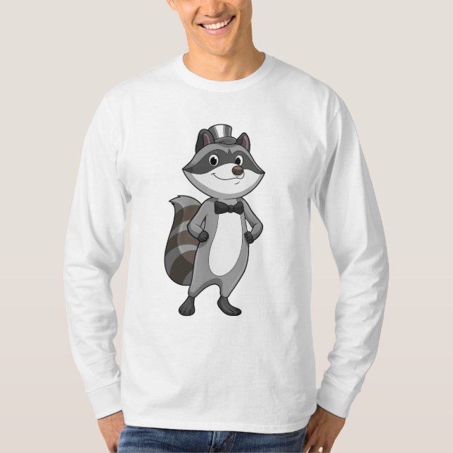 T-shirt Raton laveur en marié avec cravate (Devant)