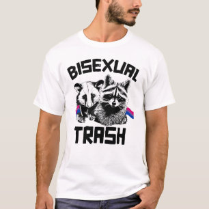 T-shirt Raton laveur et opossum poubelle bisexuels