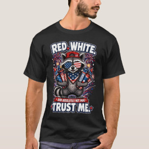 T-shirt Raton laveur Feux d'artifice 14 juillet