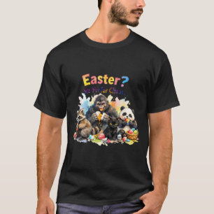 T-shirt Raton laveur gorille panda chat humour d'œuf de Pâ