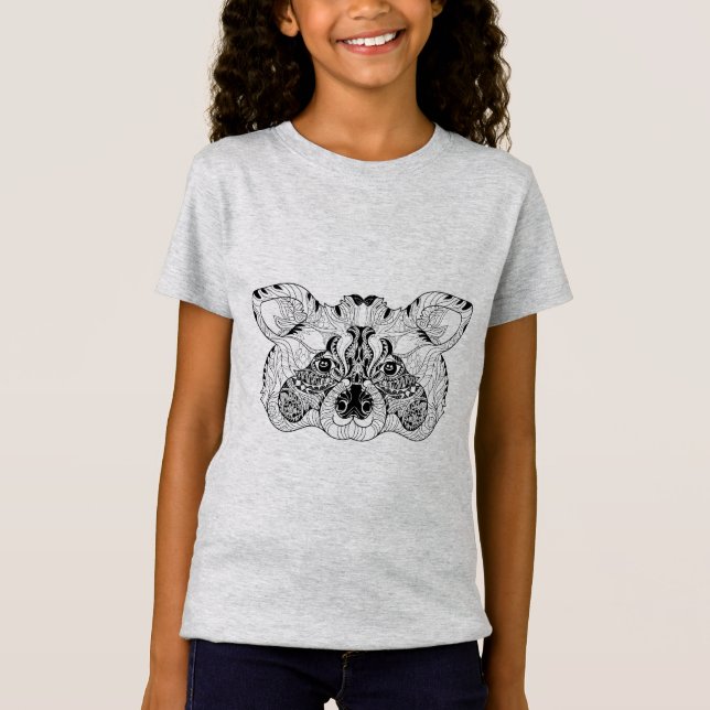 T-Shirt Raton laveur inspiré (Devant)