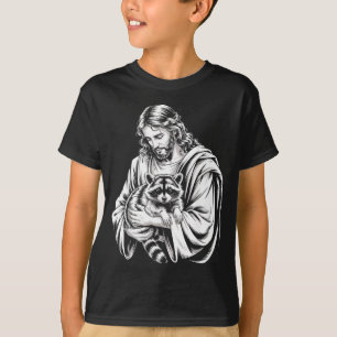 T-shirt Raton laveur Jésus Raton laveur détruit Raton lave
