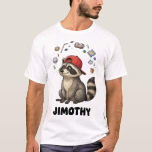 T-shirt Raton laveur Jimothy drôle poubelle