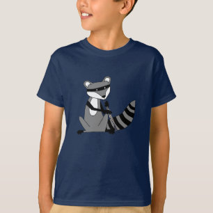 T-shirt Raton laveur jouant le hautbois