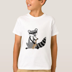 T-shirt Raton laveur jouant le saxophone