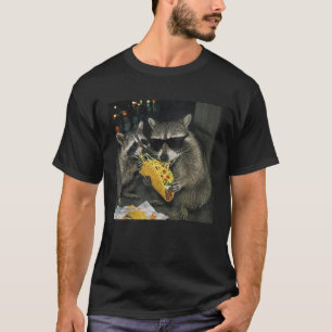 T-shirt Raton laveur mangeant un taco drôle de panda de dé