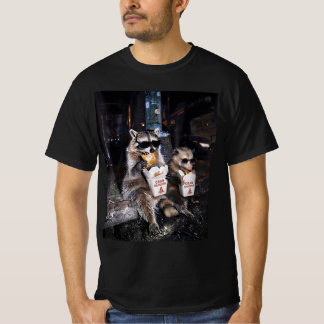 T-shirt Raton laveur opossum drôle mangeant des crabes Ran